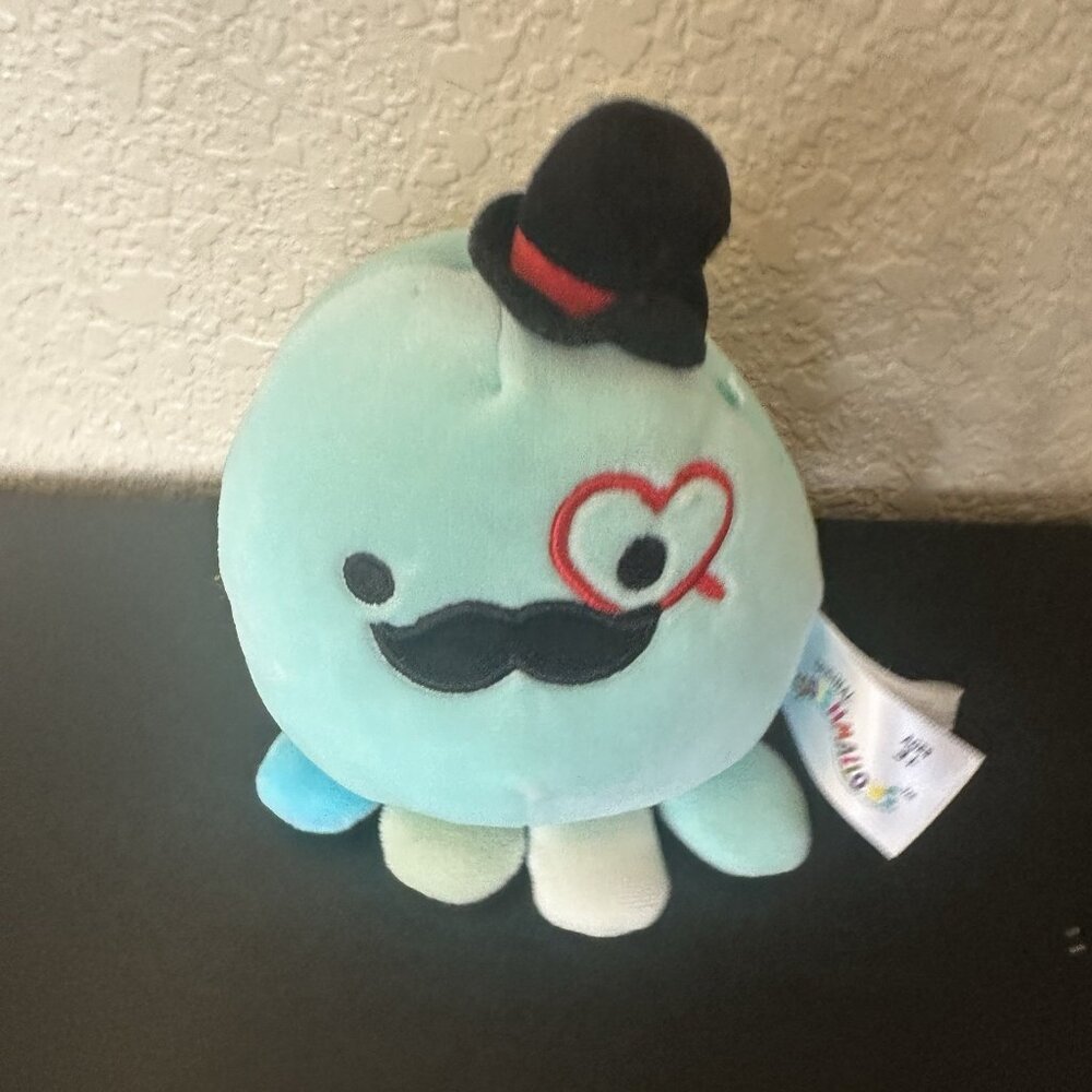 Squishmallows 5”‎ Eiko The Valentines Octopus Plush, Turquoise Tophat Kellytoy